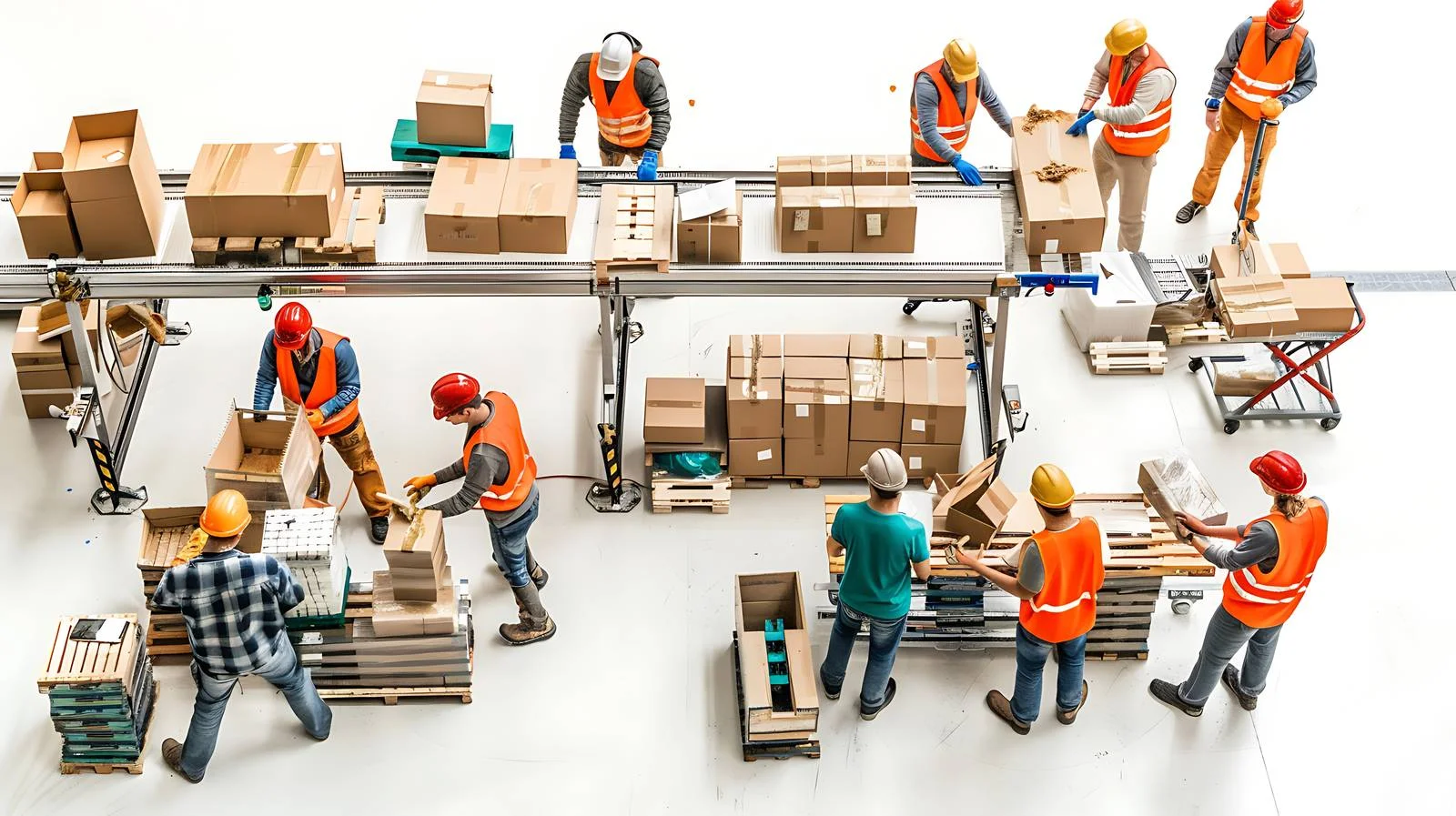 Employees in Operation at Distribution Warehouse — free download from Dotvec