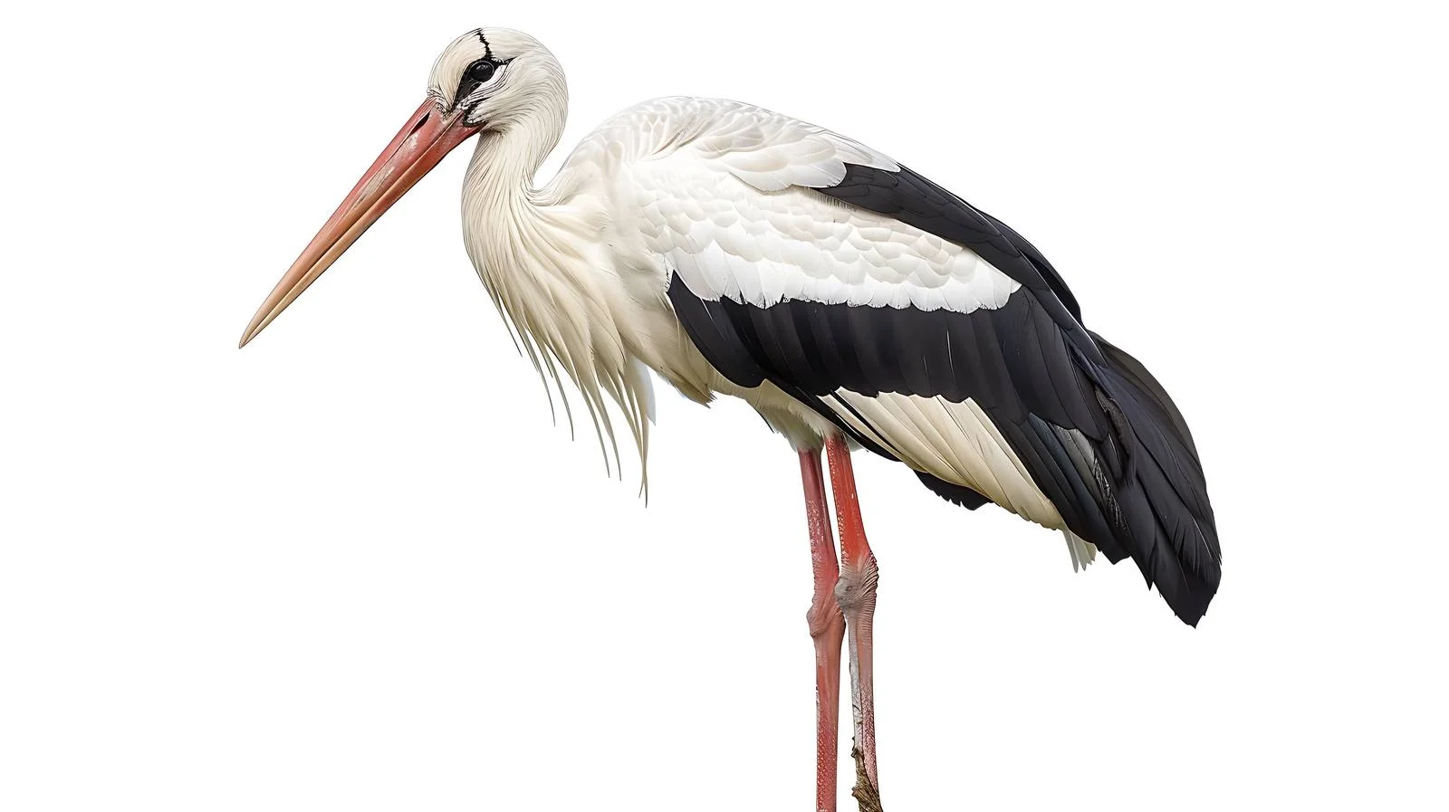 Elegant Stork on White Background Outlined — free download from Dotvec
