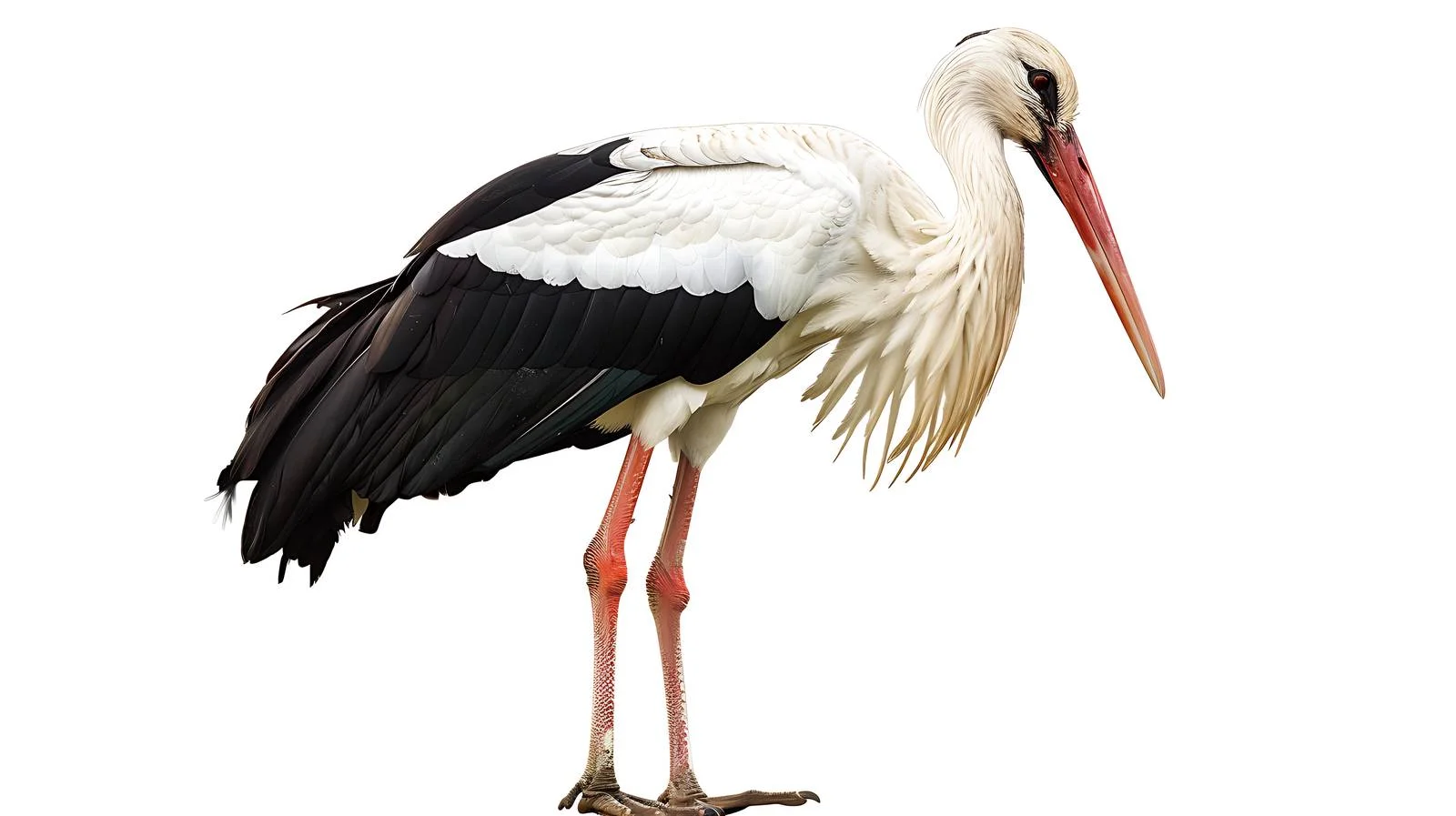 Elegant Stork on White Background — free download from Dotvec