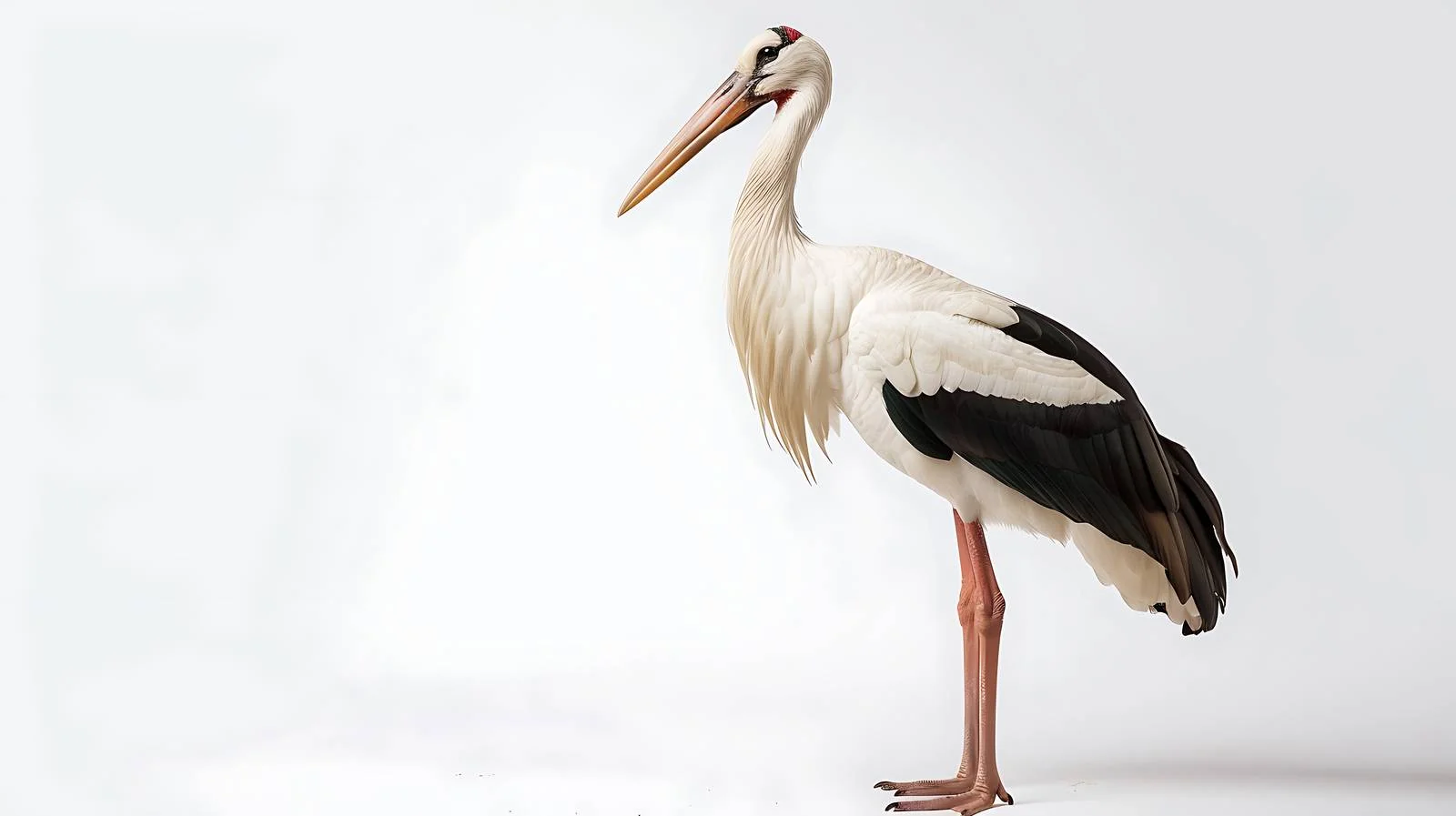 Elegant Stork on White Background — free download from Dotvec