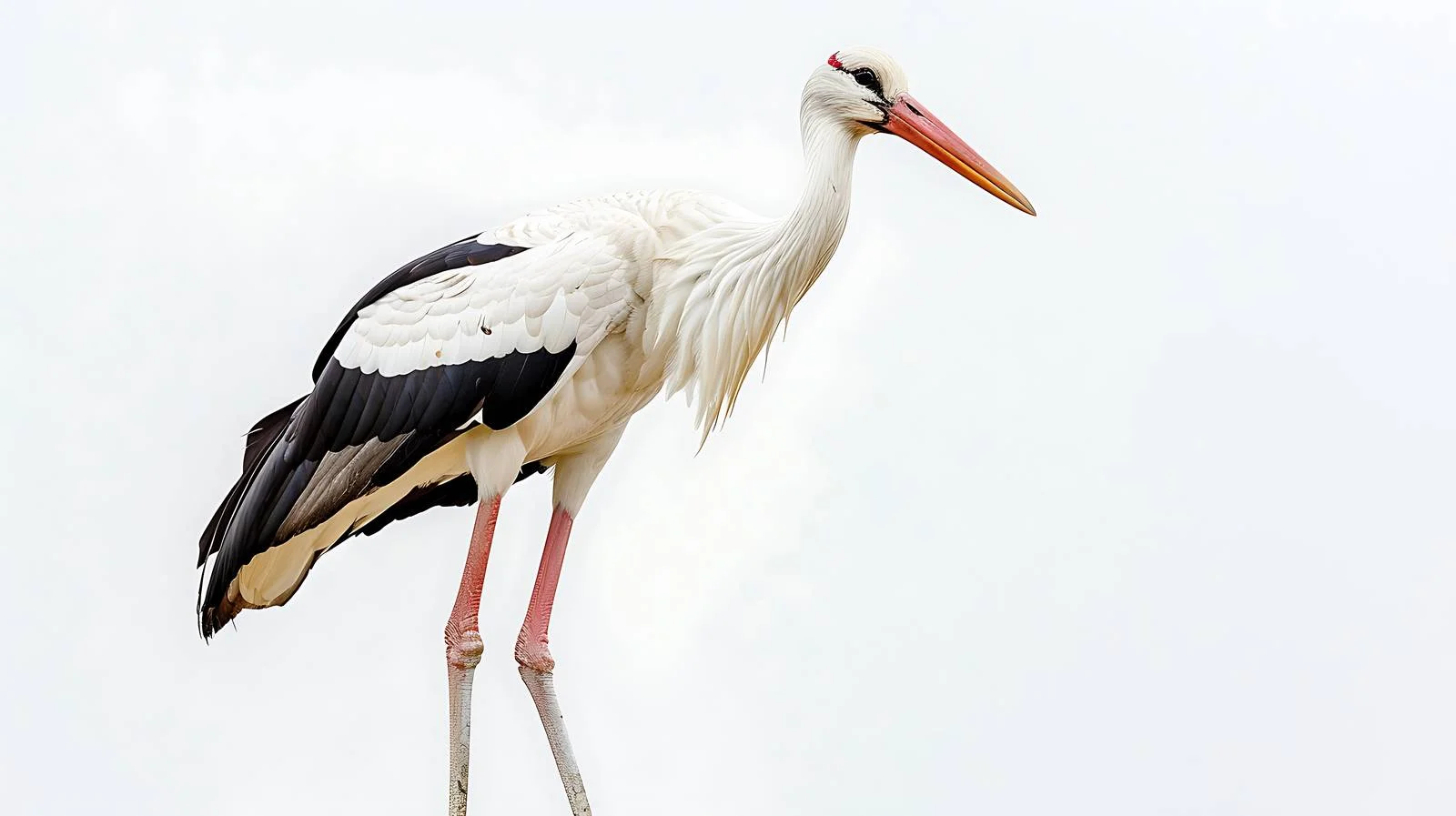 Graceful Stork on White Background — free download from Dotvec