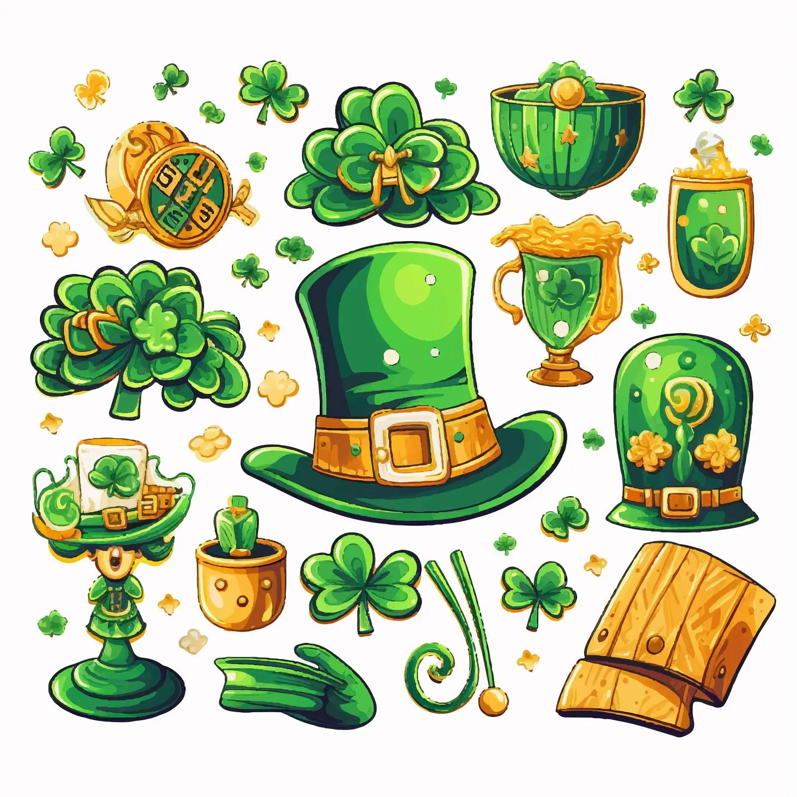 St. Patrick's Day Patriotic Clip Art Pack – free march image from Dotvec