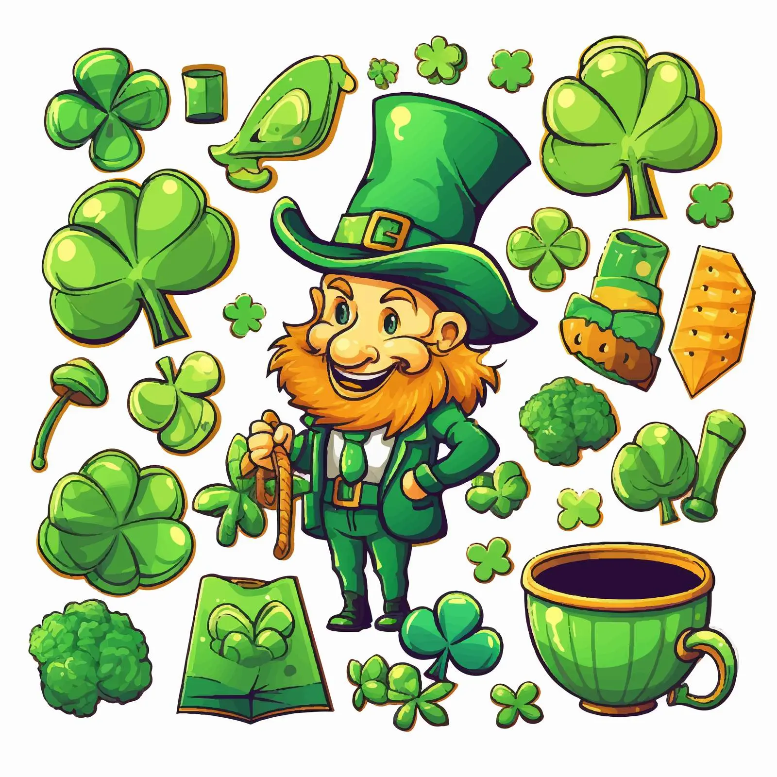 St. Patrick's Day Ireland Clip Art Collection — free download from Dotvec