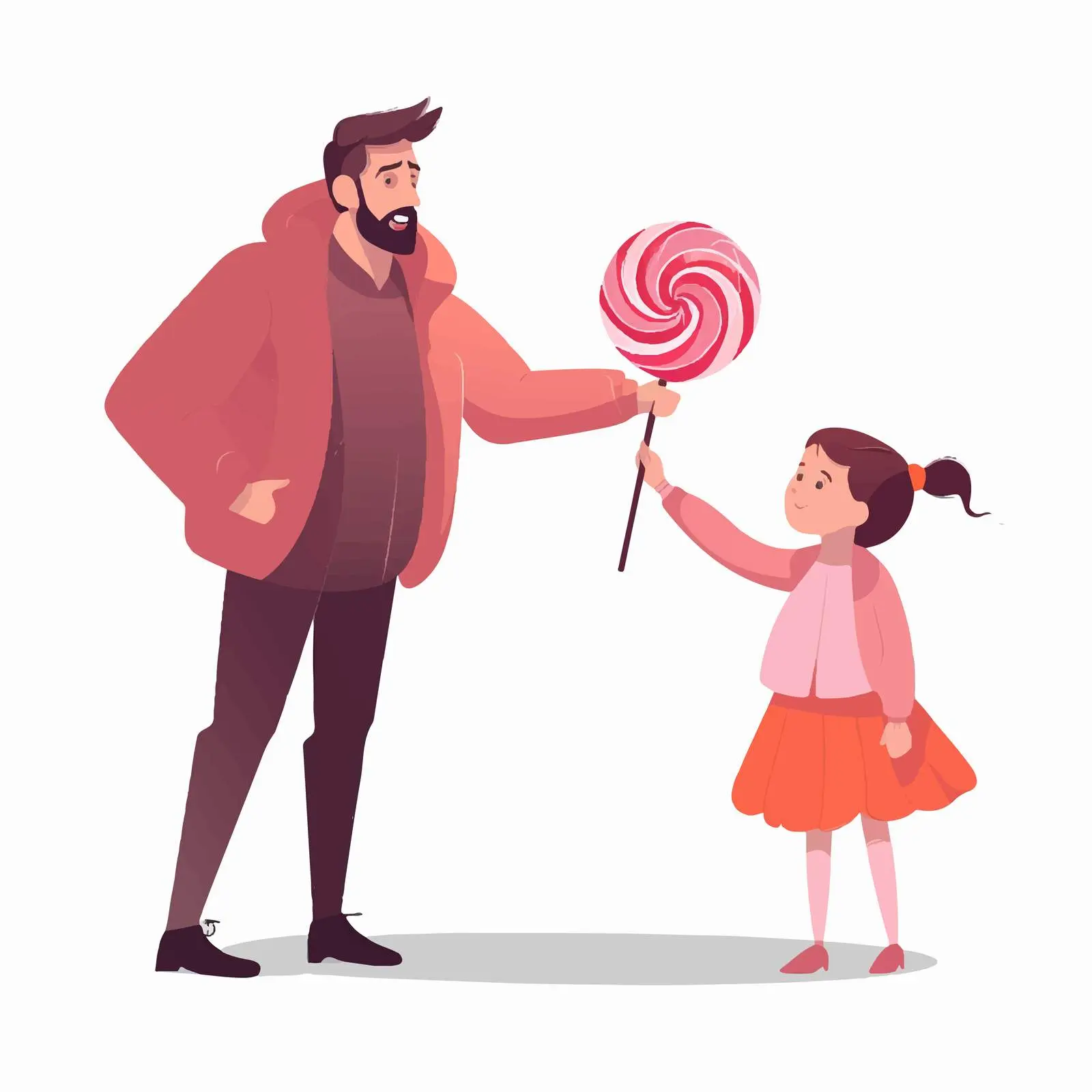Stranger Giving Candy to Girl Child — free download from Dotvec