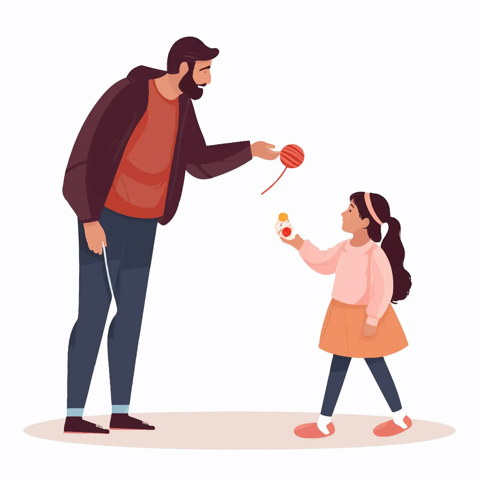 Stranger Treating Girl with Candy Gift — free download from Dotvec
