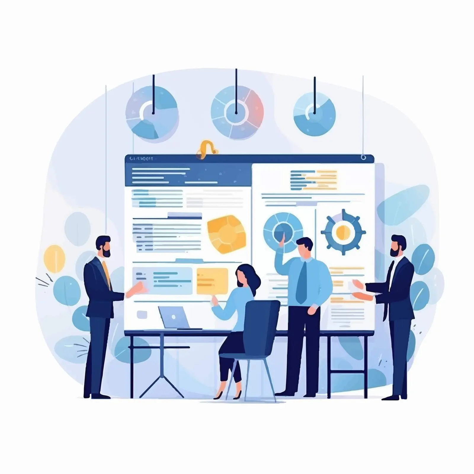 Strategic Planning Vector Cartoon Illustration — free download from Dotvec