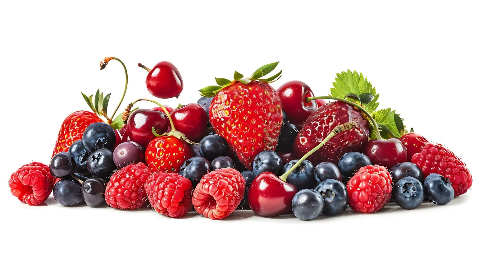 Vibrant Mix of Berries and Cherries – free raspberries image from Dotvec