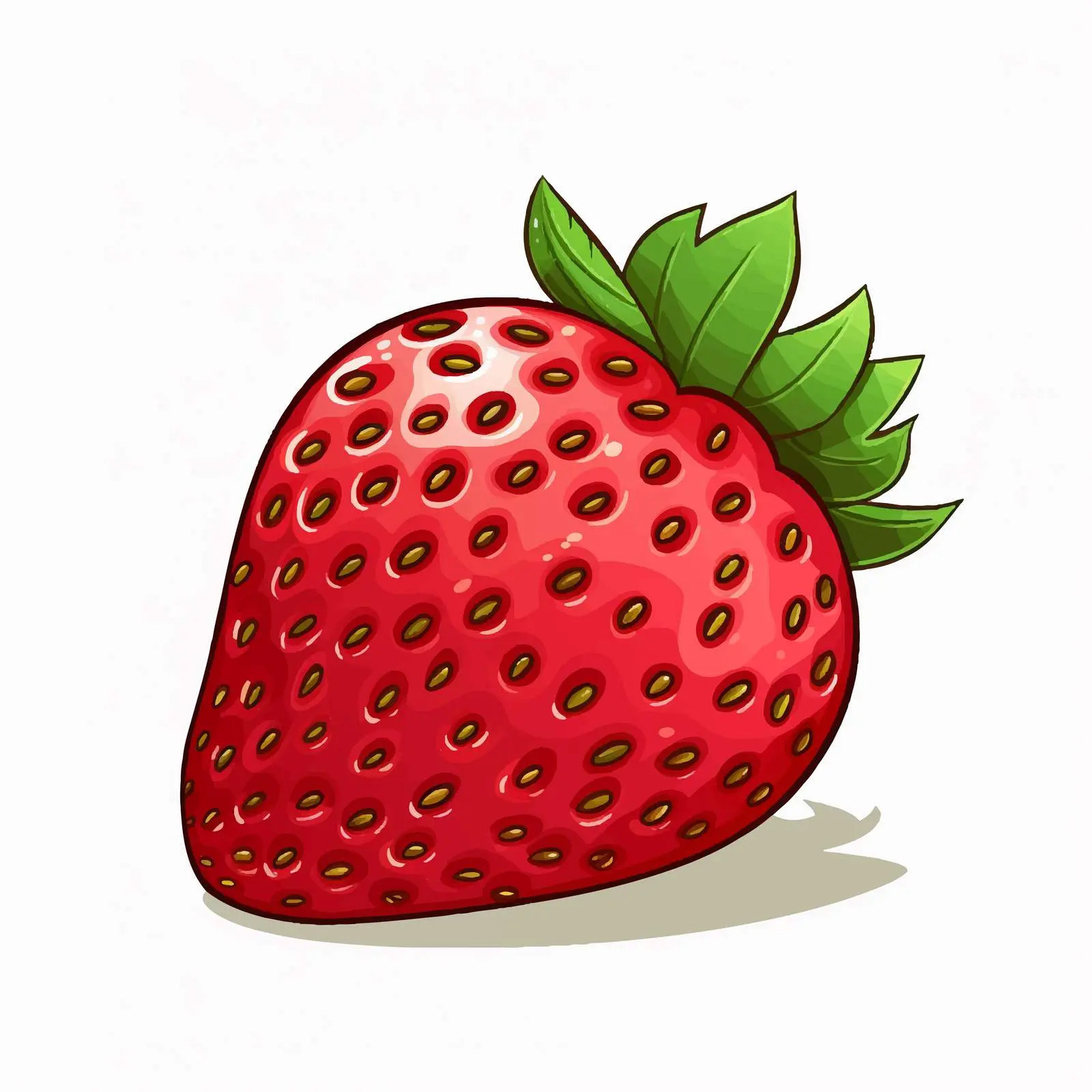 Fresh Cartoon Strawberry Vector Illustration — free download from Dotvec