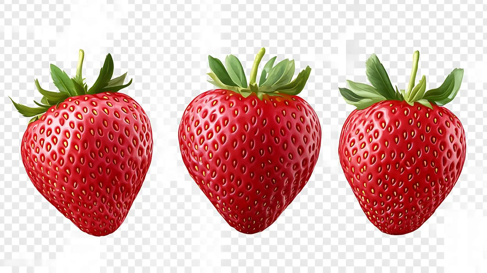 Isolated Strawberry Fruit on Transparent Background — free download from Dotvec