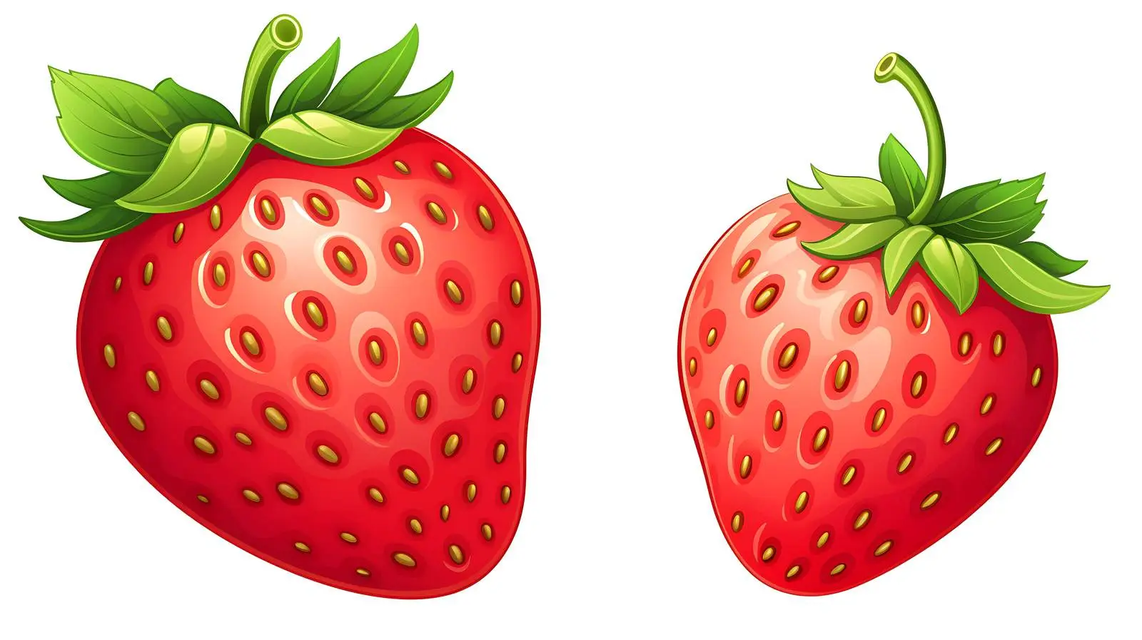 Fresh Strawberry Fruits Isolated — free download from Dotvec