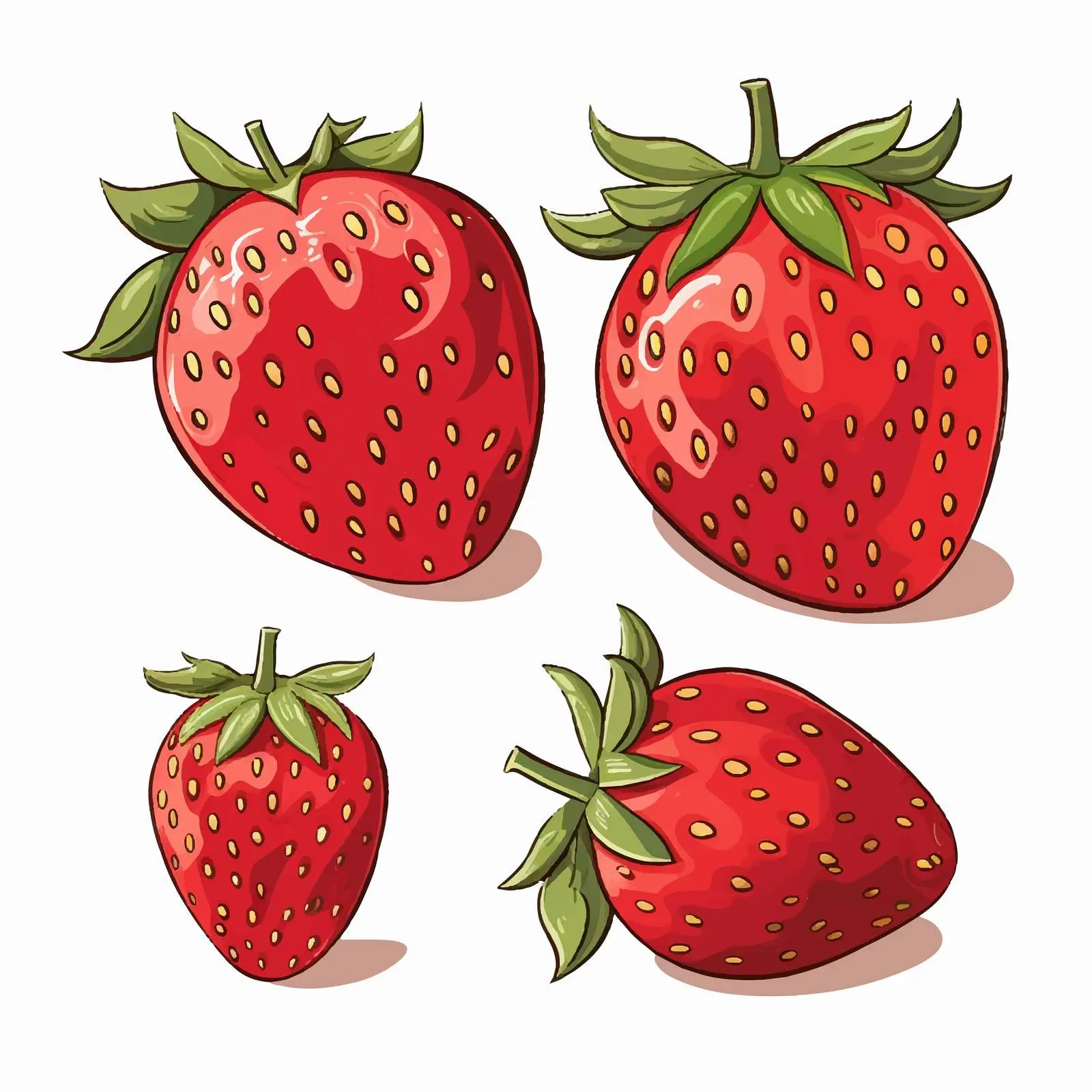 Isolated Strawberry Line Vector Illustration on White Background — free download from Dotvec