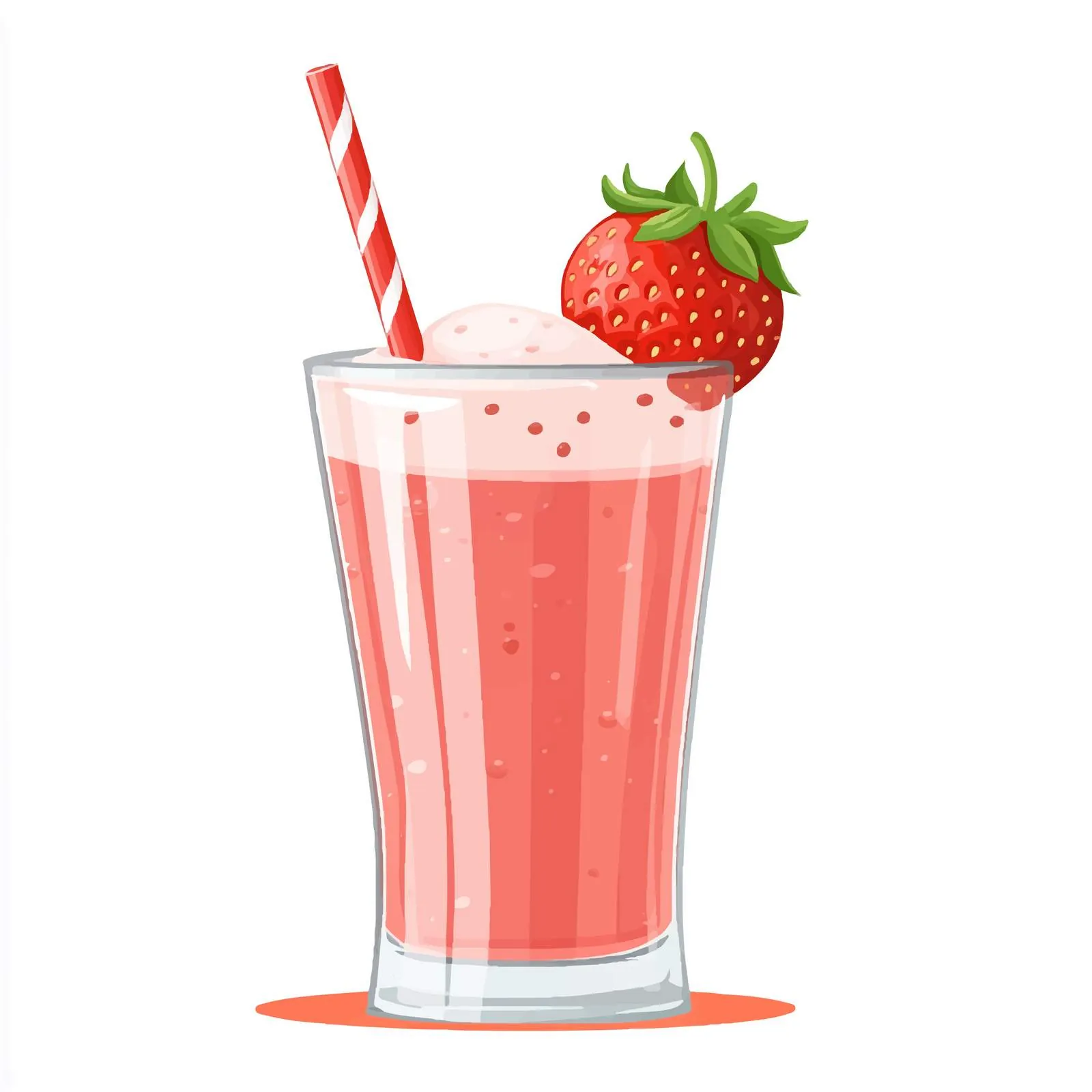 Delicious Strawberry Smoothie in a Glass — free download from Dotvec