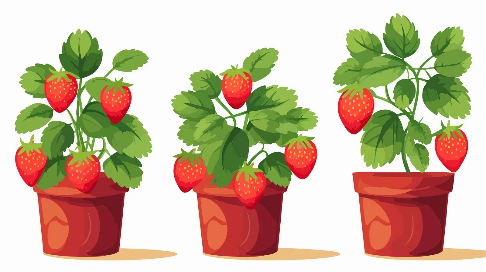 Healthy Strawberry Plant in Pot — free download from Dotvec