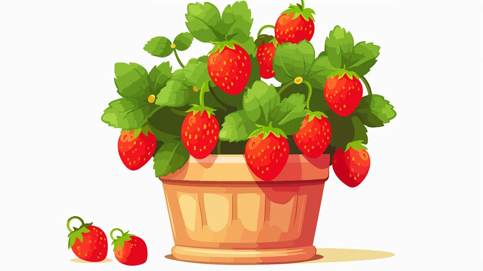 Strawberry Plant in Pot — free download from Dotvec