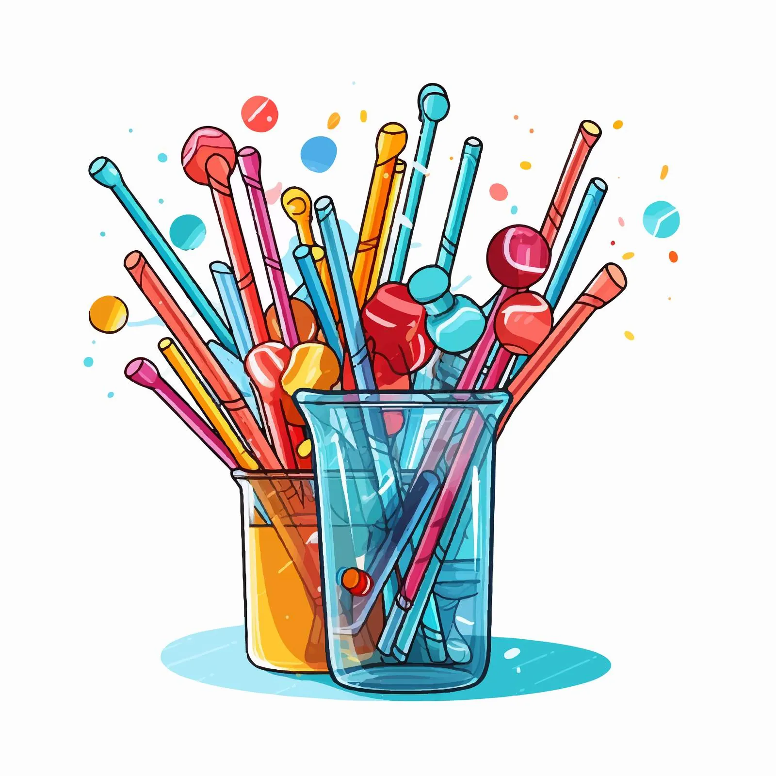 Waste from Disposable Plastic Straws and Utensils — free download from Dotvec