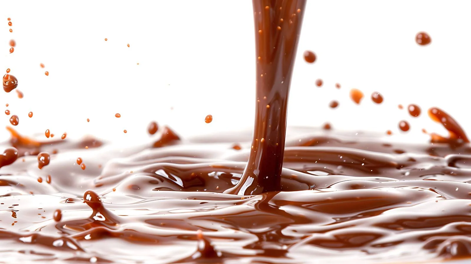 Close-up of Pouring Hot Chocolate Stream — free download from Dotvec