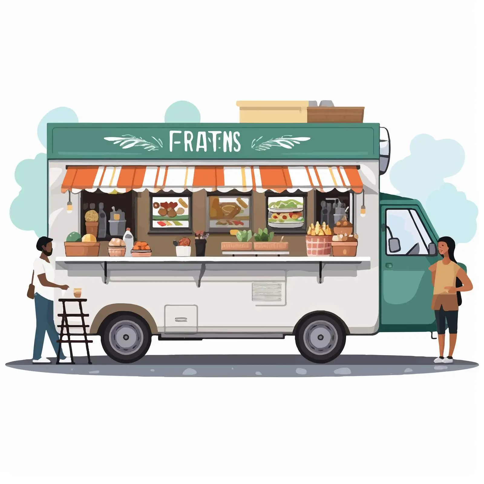 Falafel Street Food Truck Mobile Cafe — free download from Dotvec
