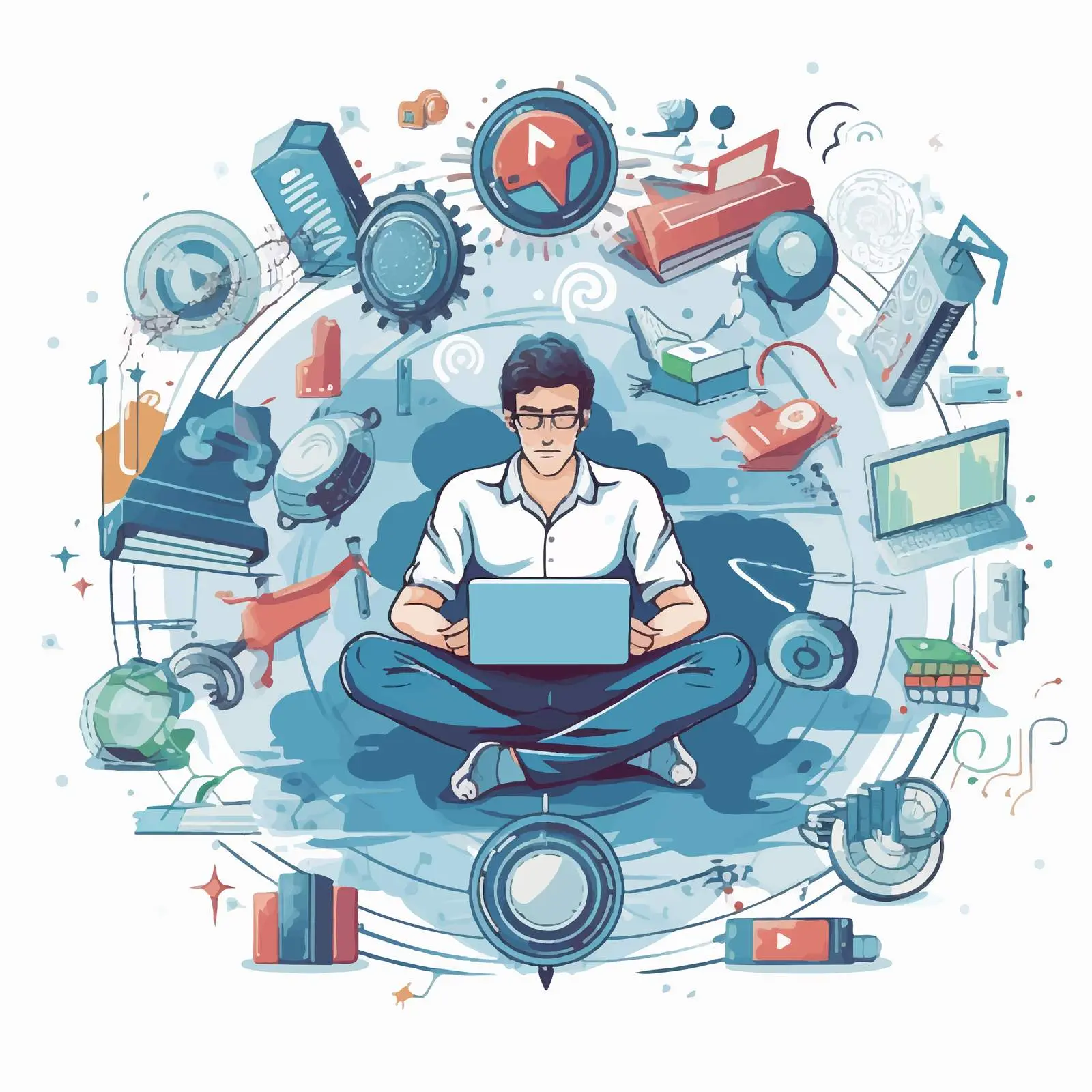 Stress Response System Vector Illustration — free download from Dotvec