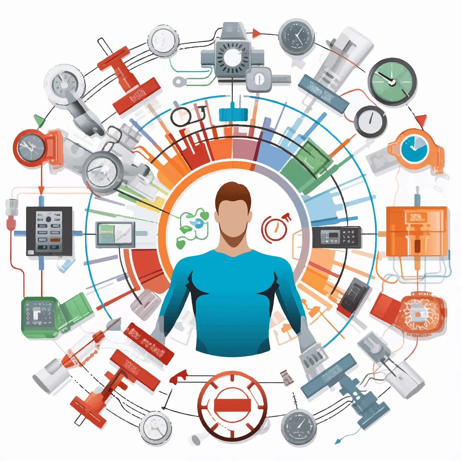 Stress Response System Vector Illustration – free adrenaline image from Dotvec