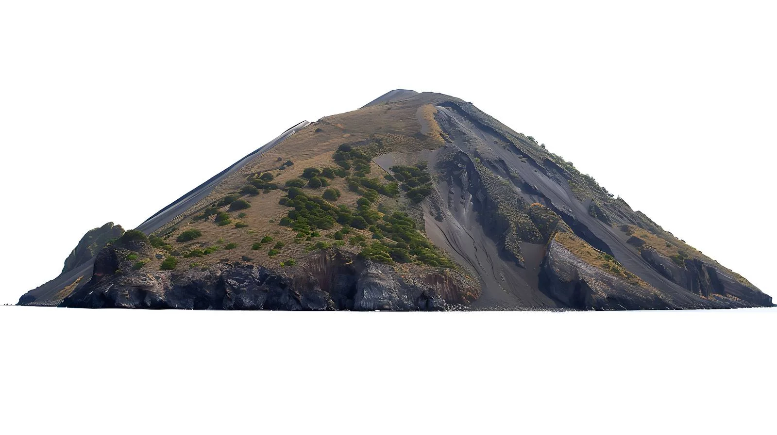 Stromboli Volcano Italy White Background — free download from Dotvec