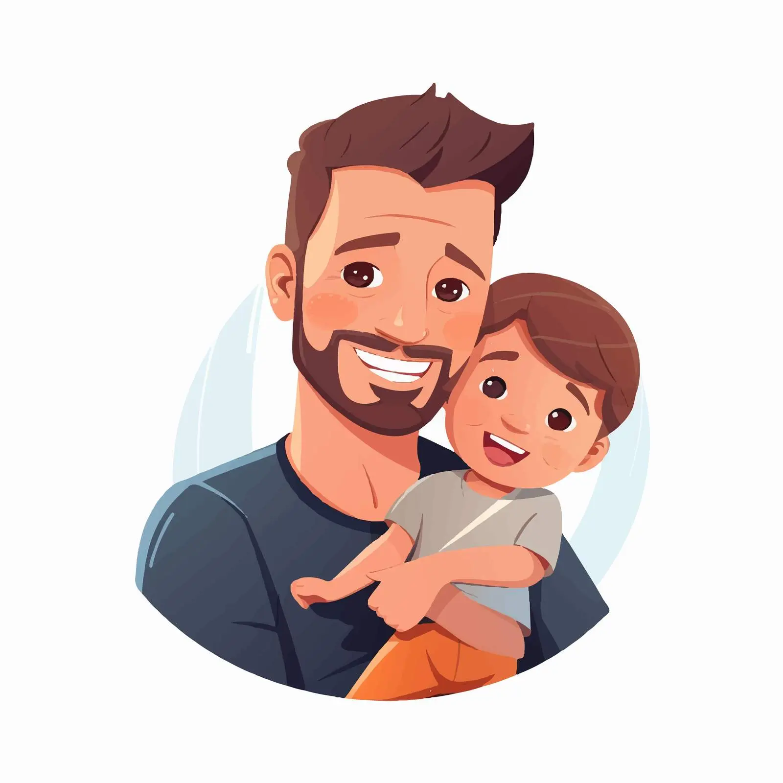 Happy Father's Day Card with Baby and Father — free download from Dotvec