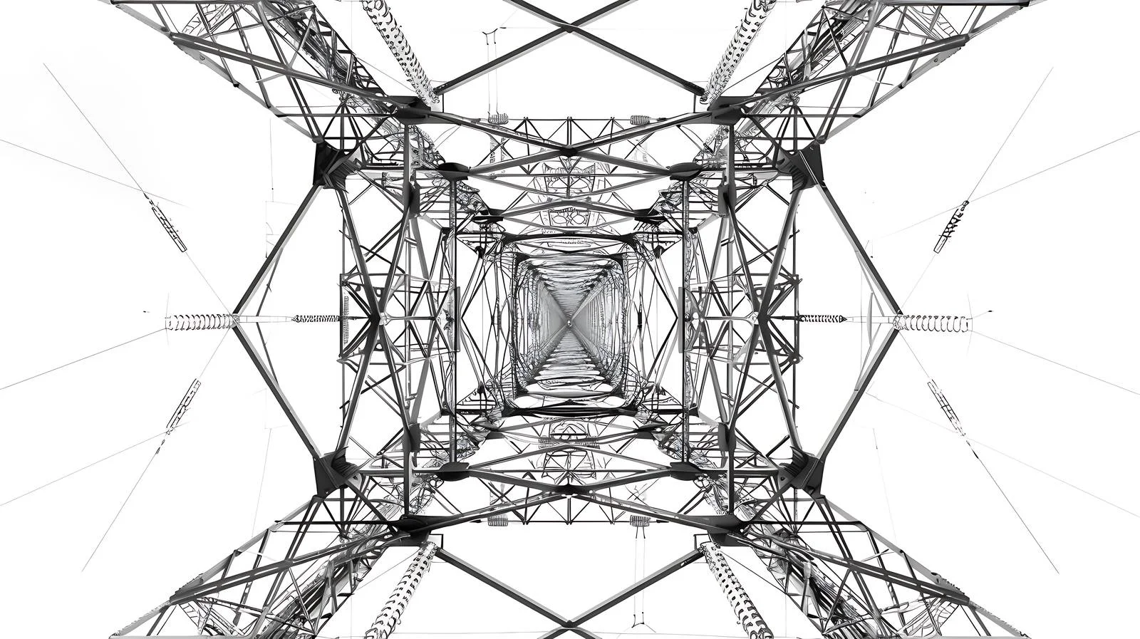 High Voltage Pole Structure Pattern View — free download from Dotvec