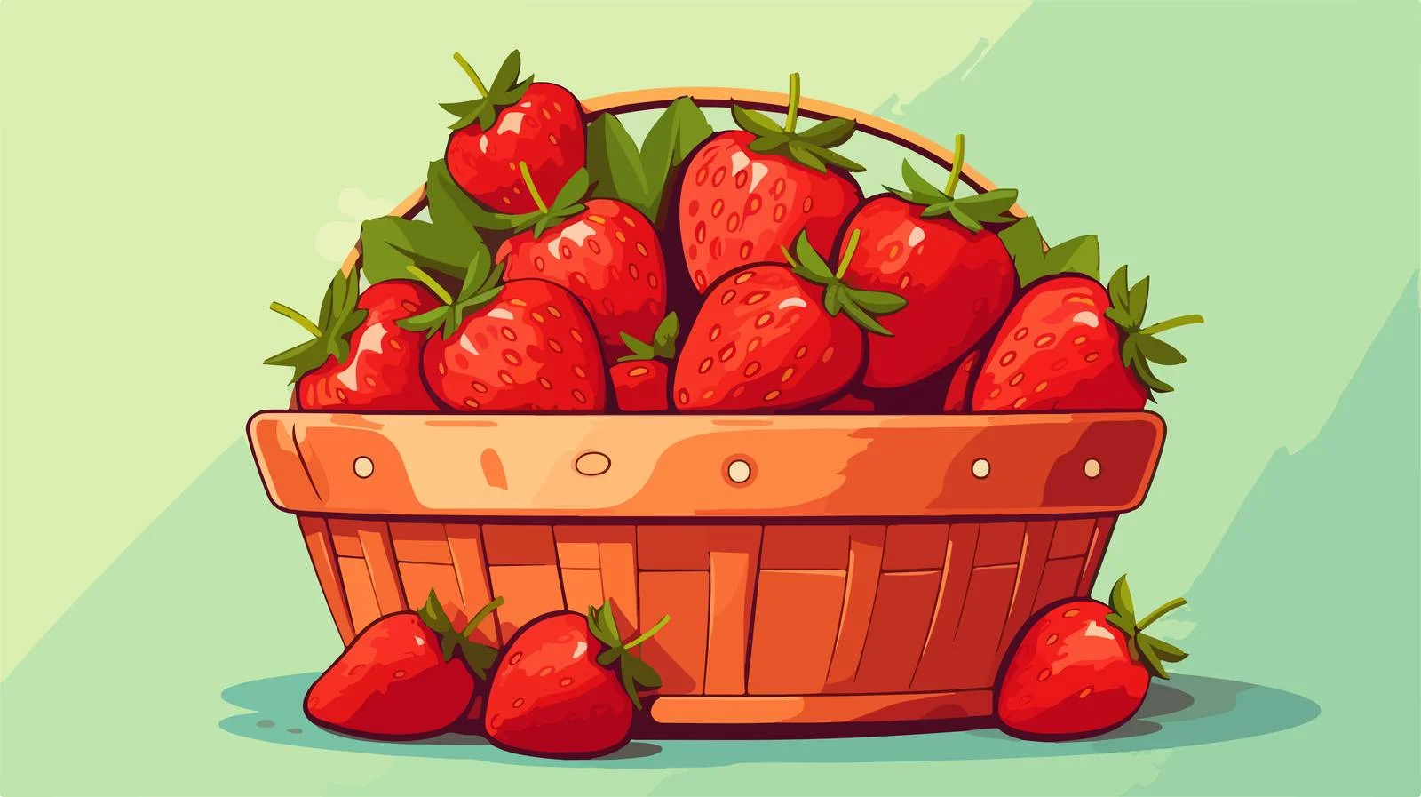 Fresh Strawberry Basket Quality Image — free download from Dotvec