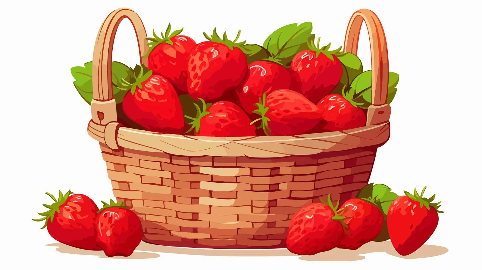 Fresh Strawberry Basket — free download from Dotvec