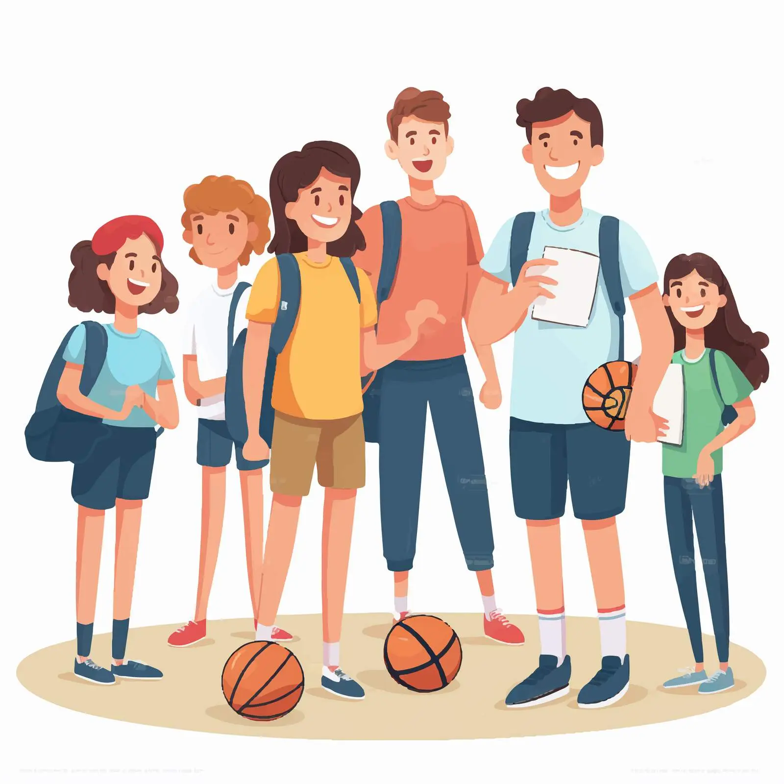 Student Engaging in Physical Education Class Illustration — free download from Dotvec
