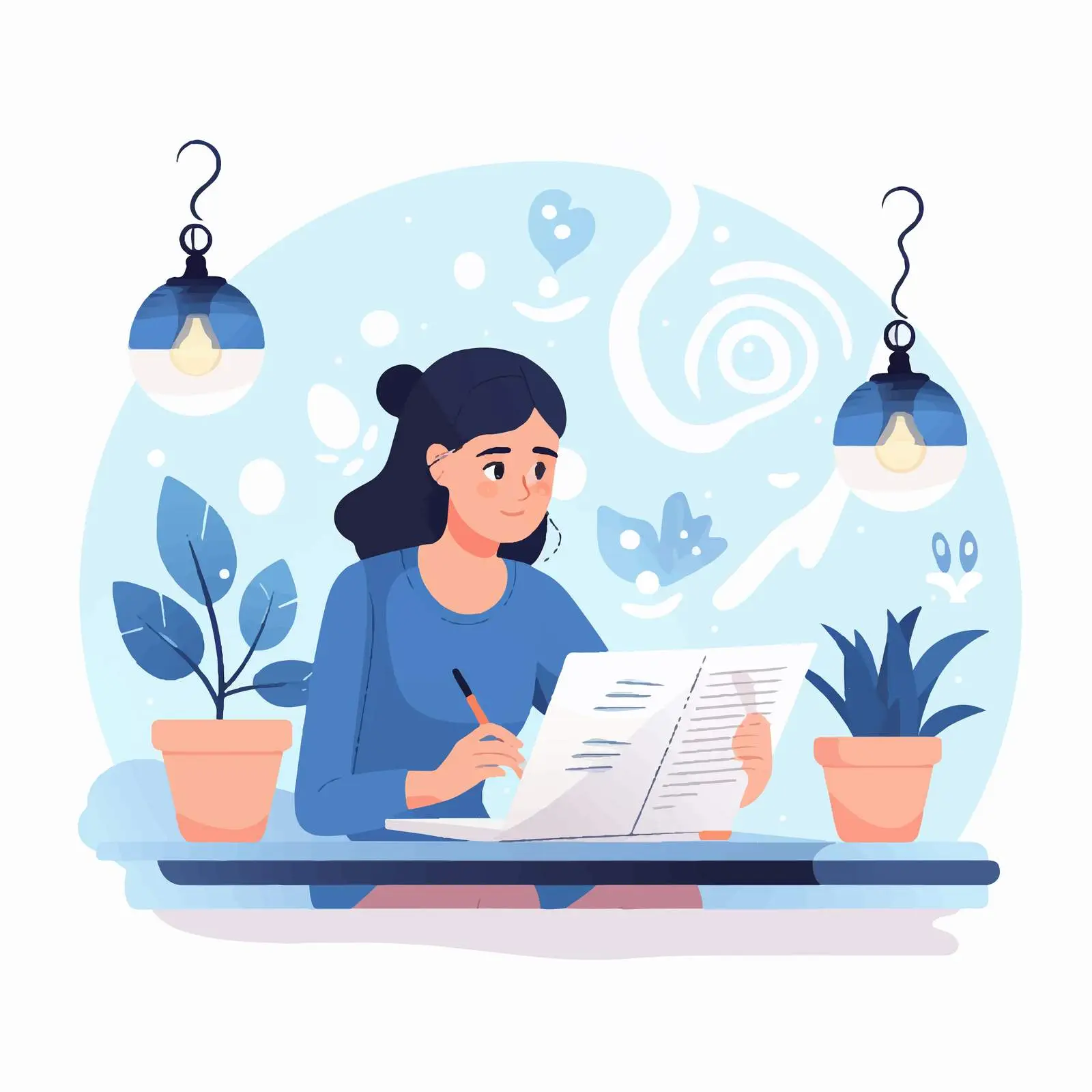 Student Selecting Correct Answer in Online Test — free download from Dotvec