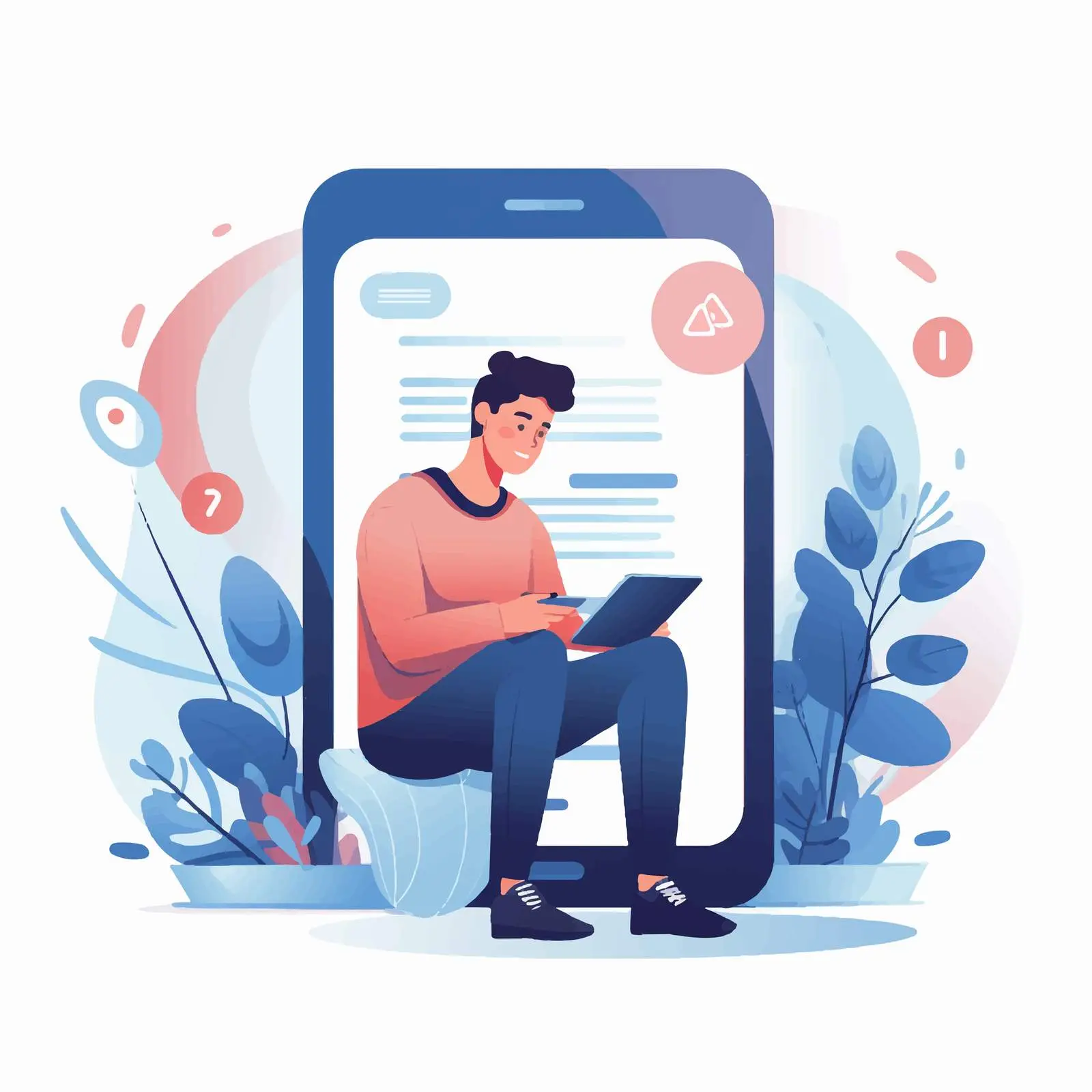 Student Selecting Correct Answer in Online Test — free download from Dotvec