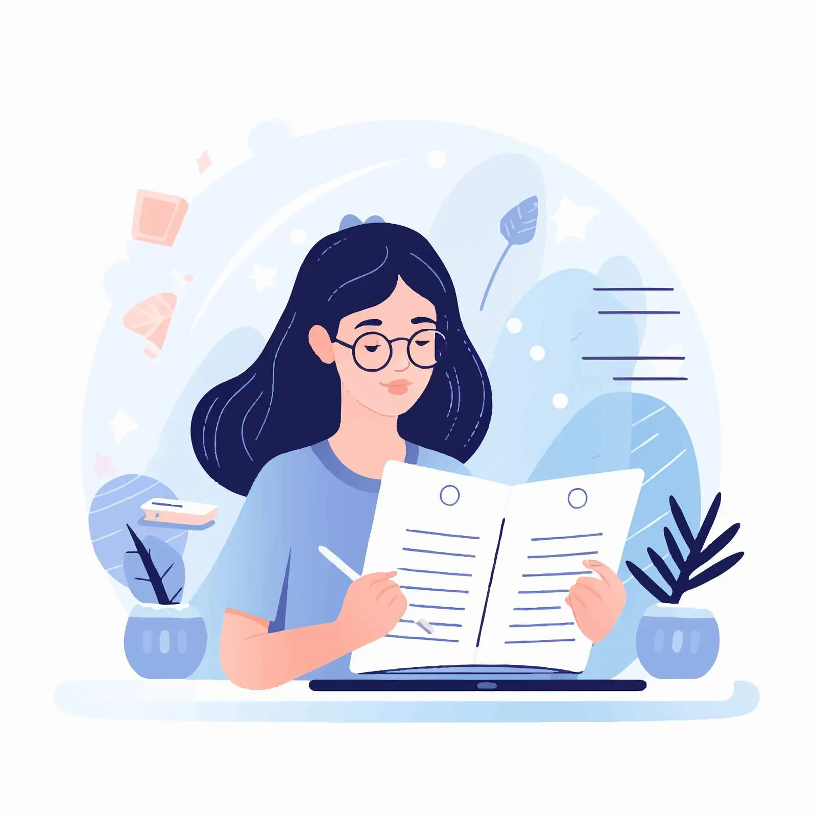 Student Selecting Correct Answer in Online Test — free download from Dotvec