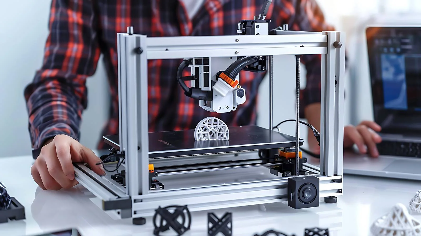 Student 3D Printing Setup Close-up — free download from Dotvec