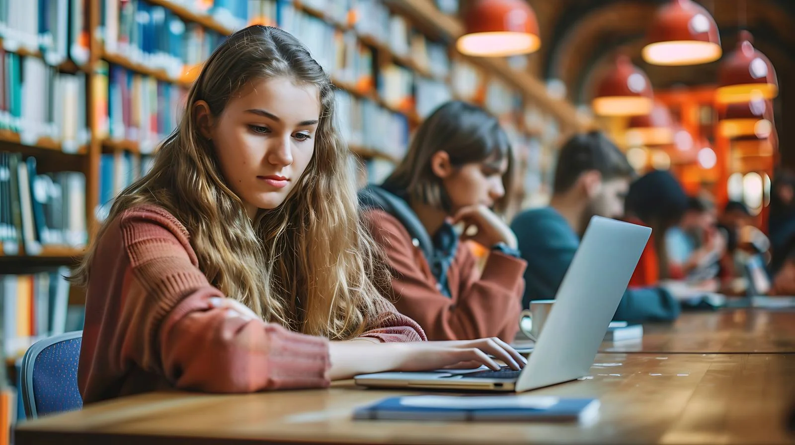 Academic Library Laptop Study Session — free download from Dotvec