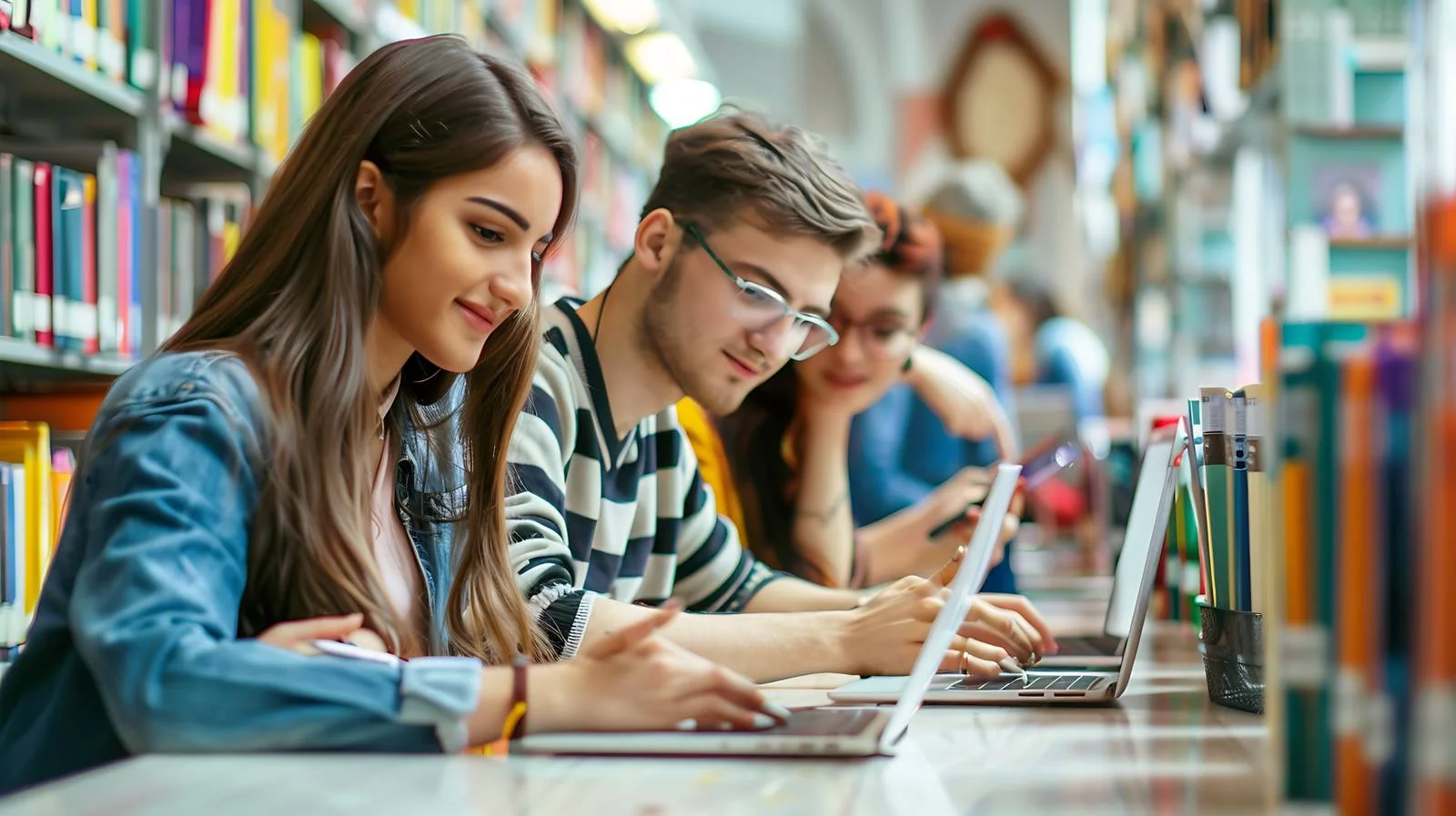 Academic Study Session in University Library — free download from Dotvec