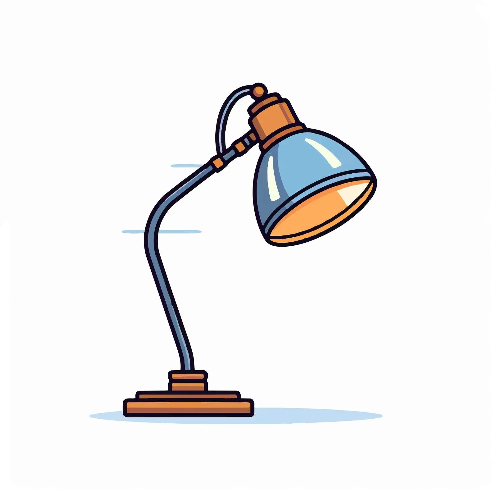 Cartoon Study Lamp Line Vector Illustration — free download from Dotvec