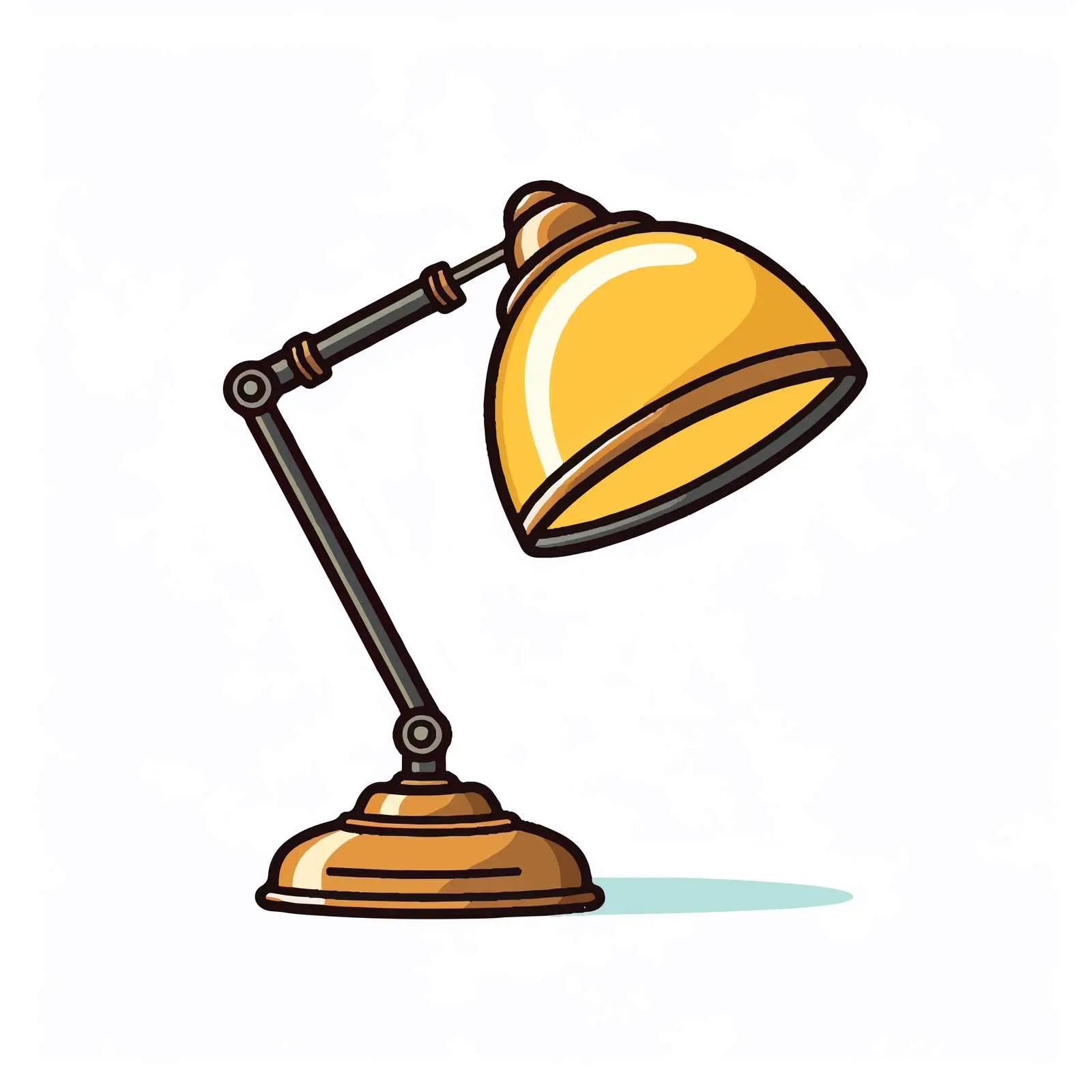 Cartoon Vector Study Lamp Line Illustration – free study lamp image from Dotvec