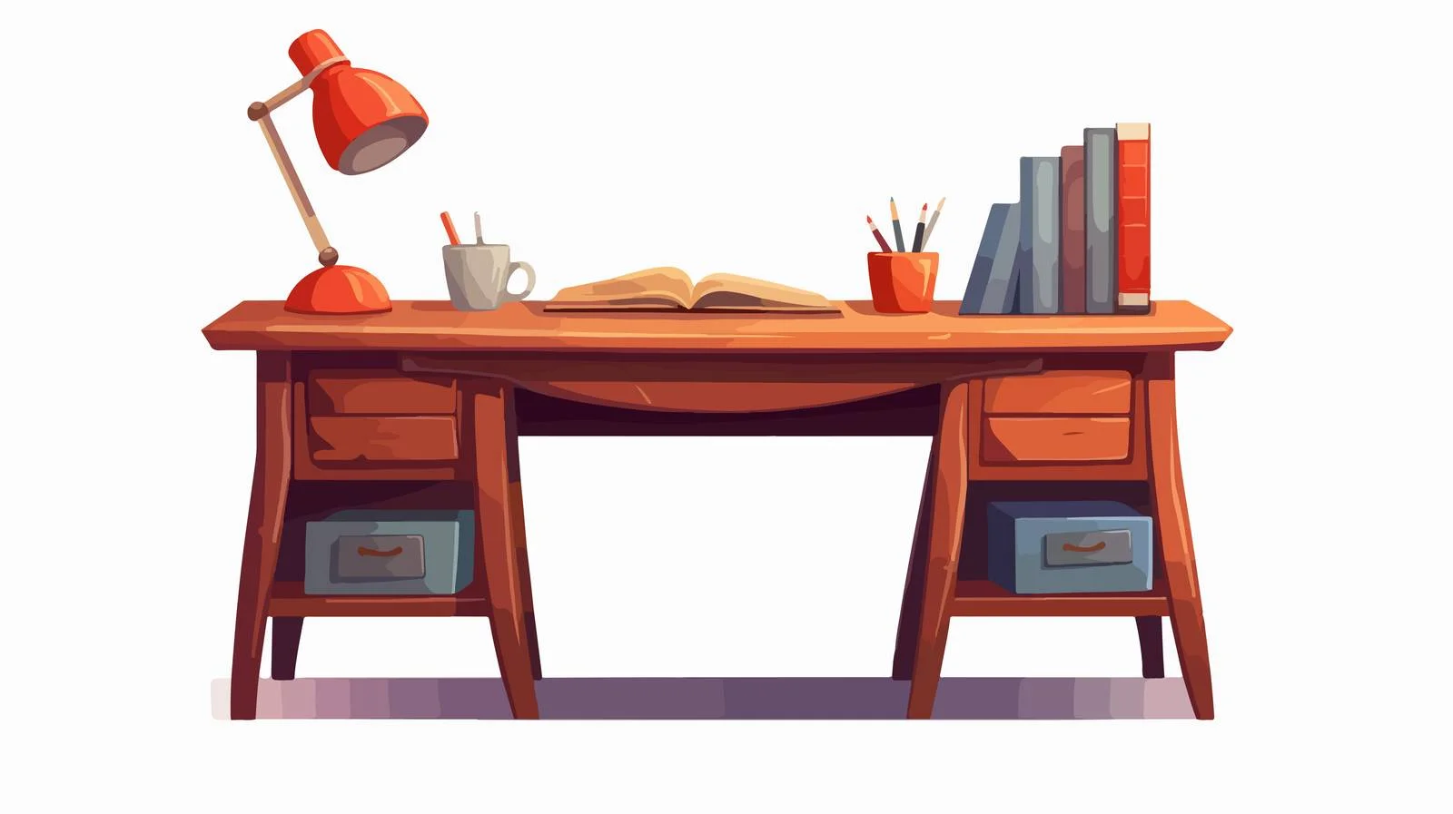 Modern Study Table — free download from Dotvec