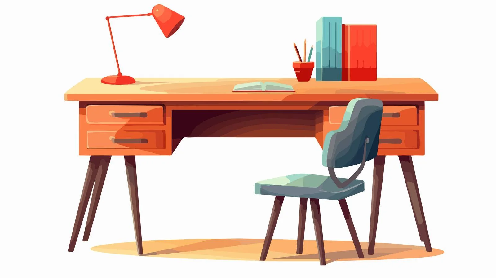 Modern Study Table Design — free download from Dotvec
