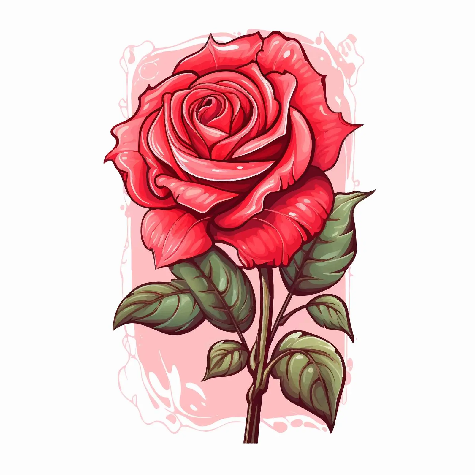 Watercolor Rose Invitation Greeting Card Design — free download from Dotvec