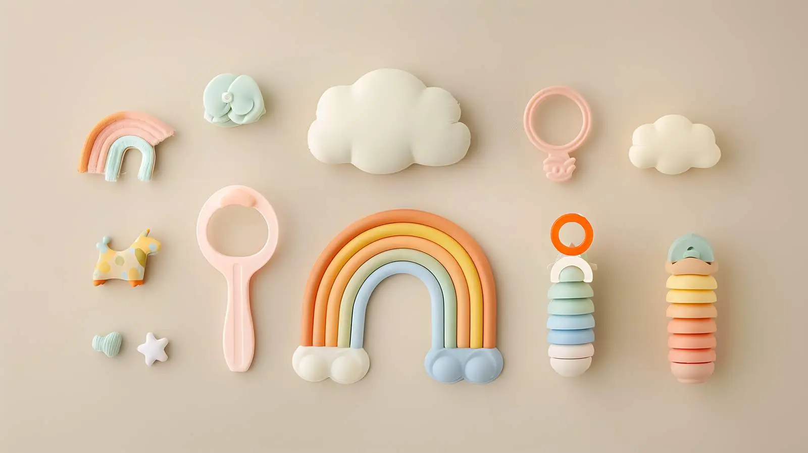 Elegant Baby Accessories and Toys Collage — free download from Dotvec