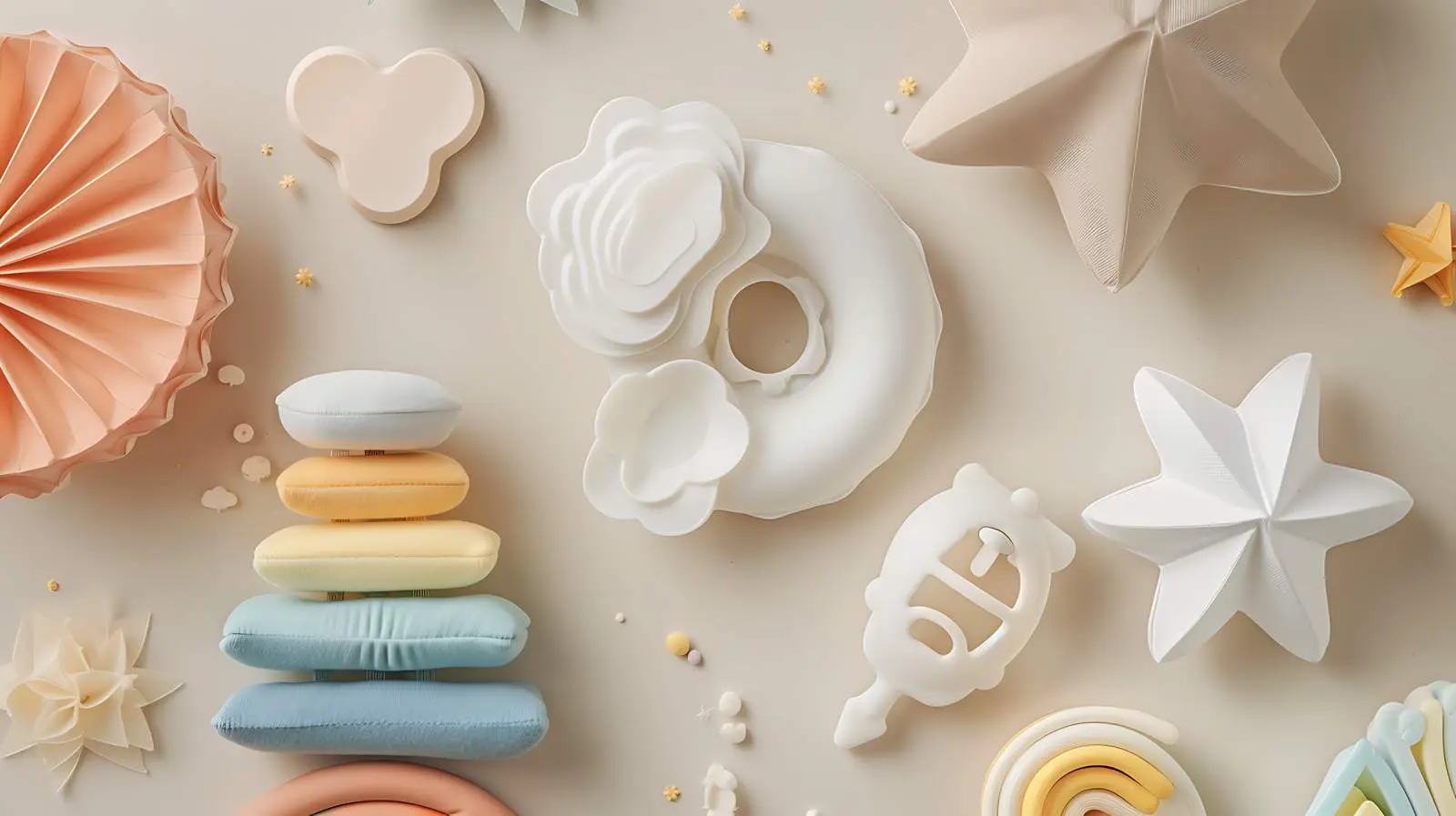 Elegant Children's Baby Accessories and Toys Collage — free download from Dotvec