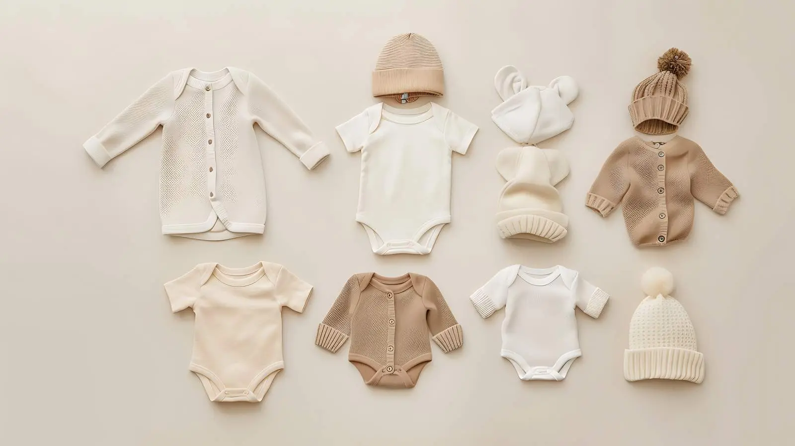Stylish Newborn Baby Bodysuits and Hats — free download from Dotvec