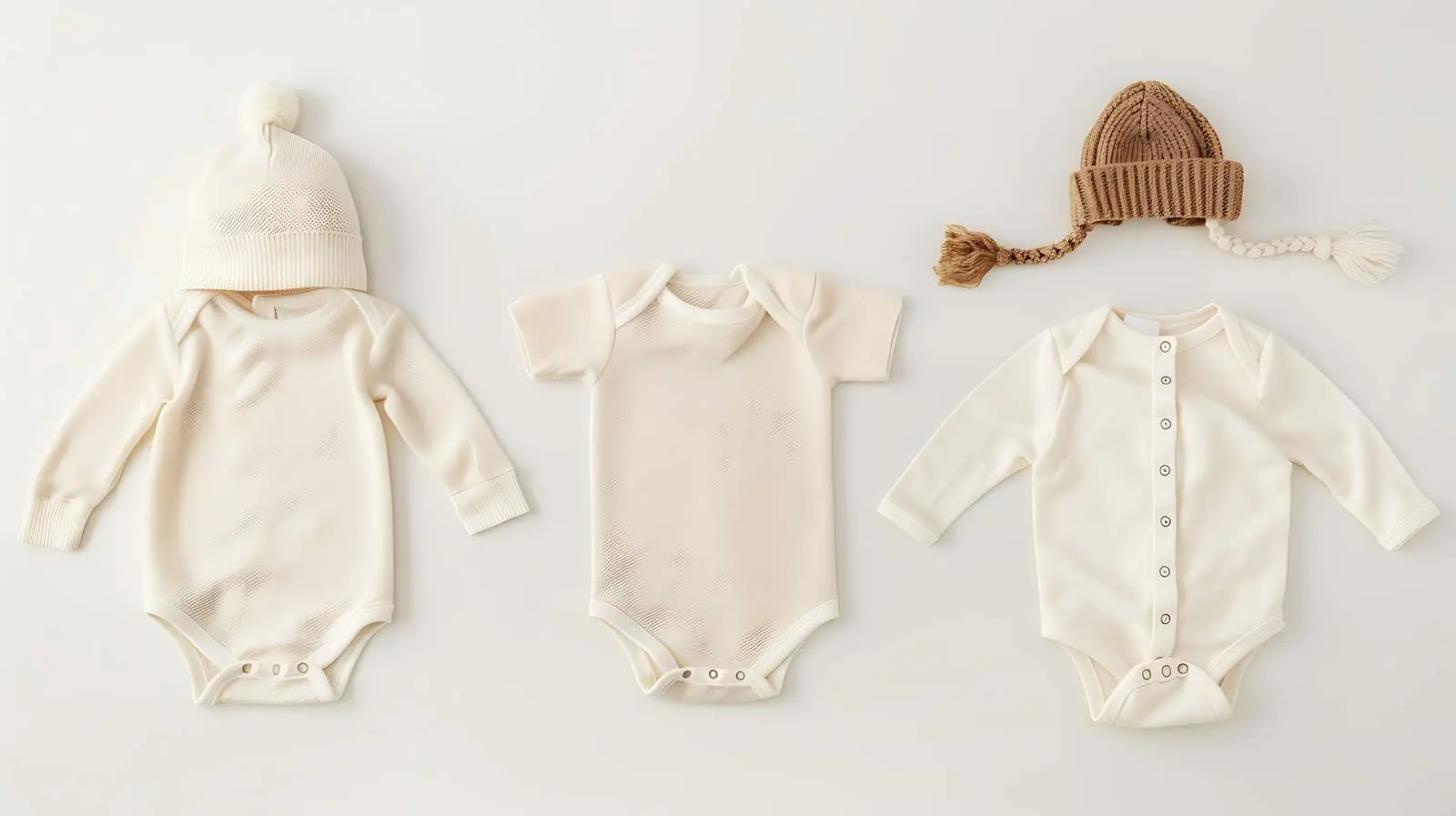 Chic Newborn Baby Bodysuits and Hats Collection — free download from Dotvec