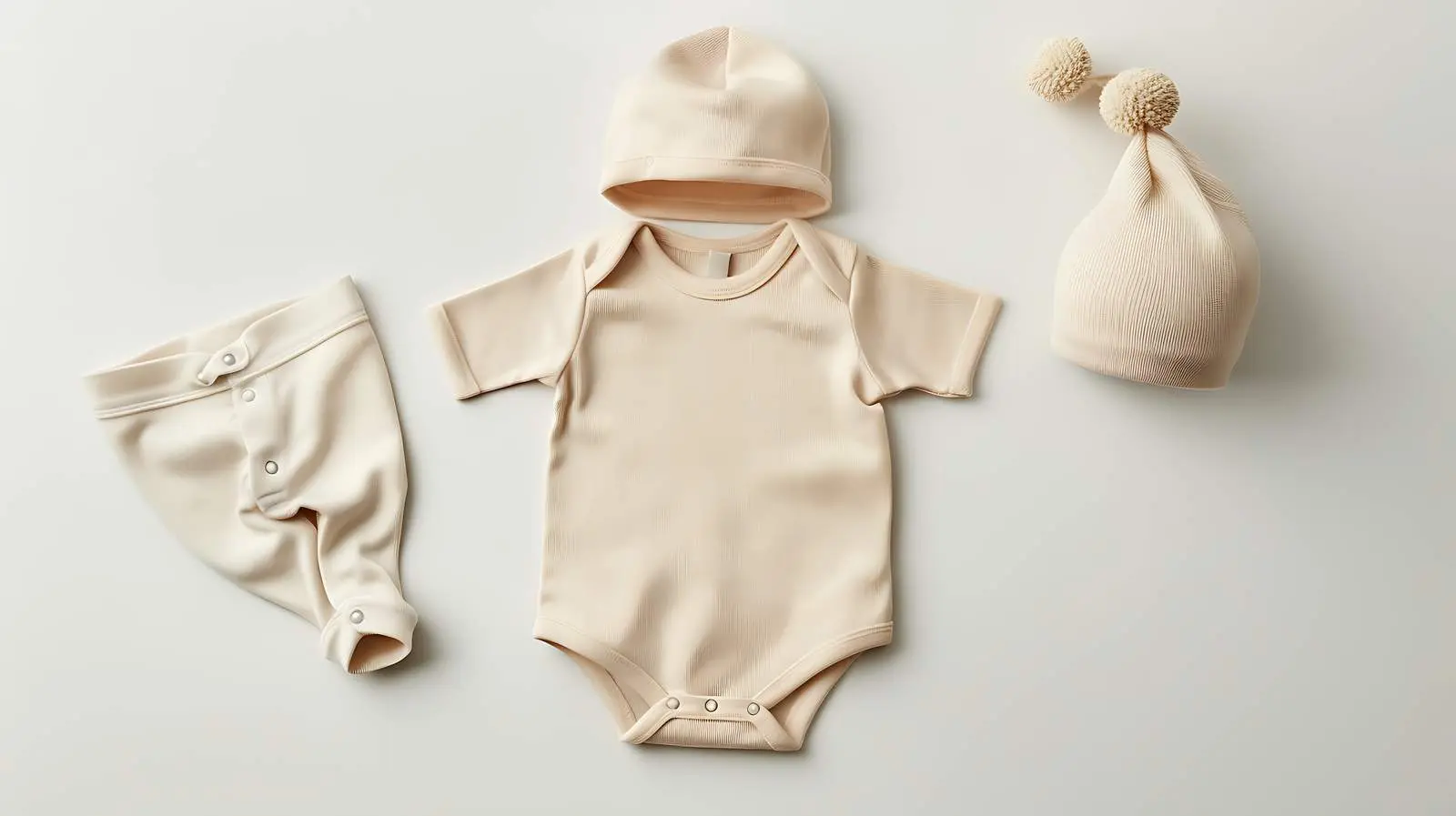Stylish Newborn Baby Bodysuits and Hats — free download from Dotvec