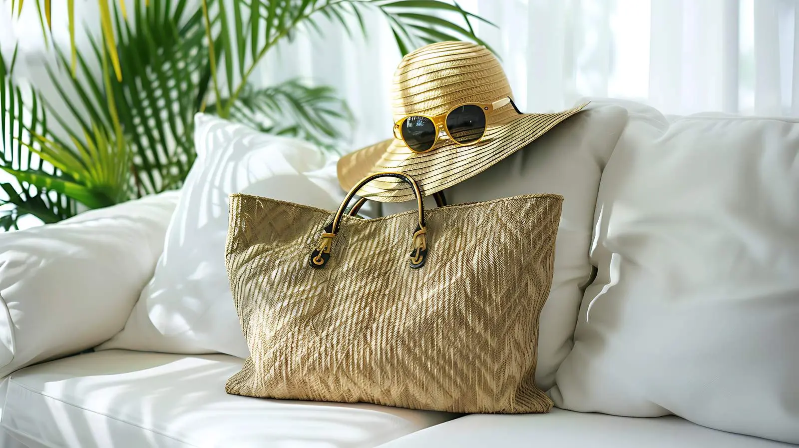 Trendy Sunglasses and Straw Hat Fashion – free fashion shoot image from Dotvec