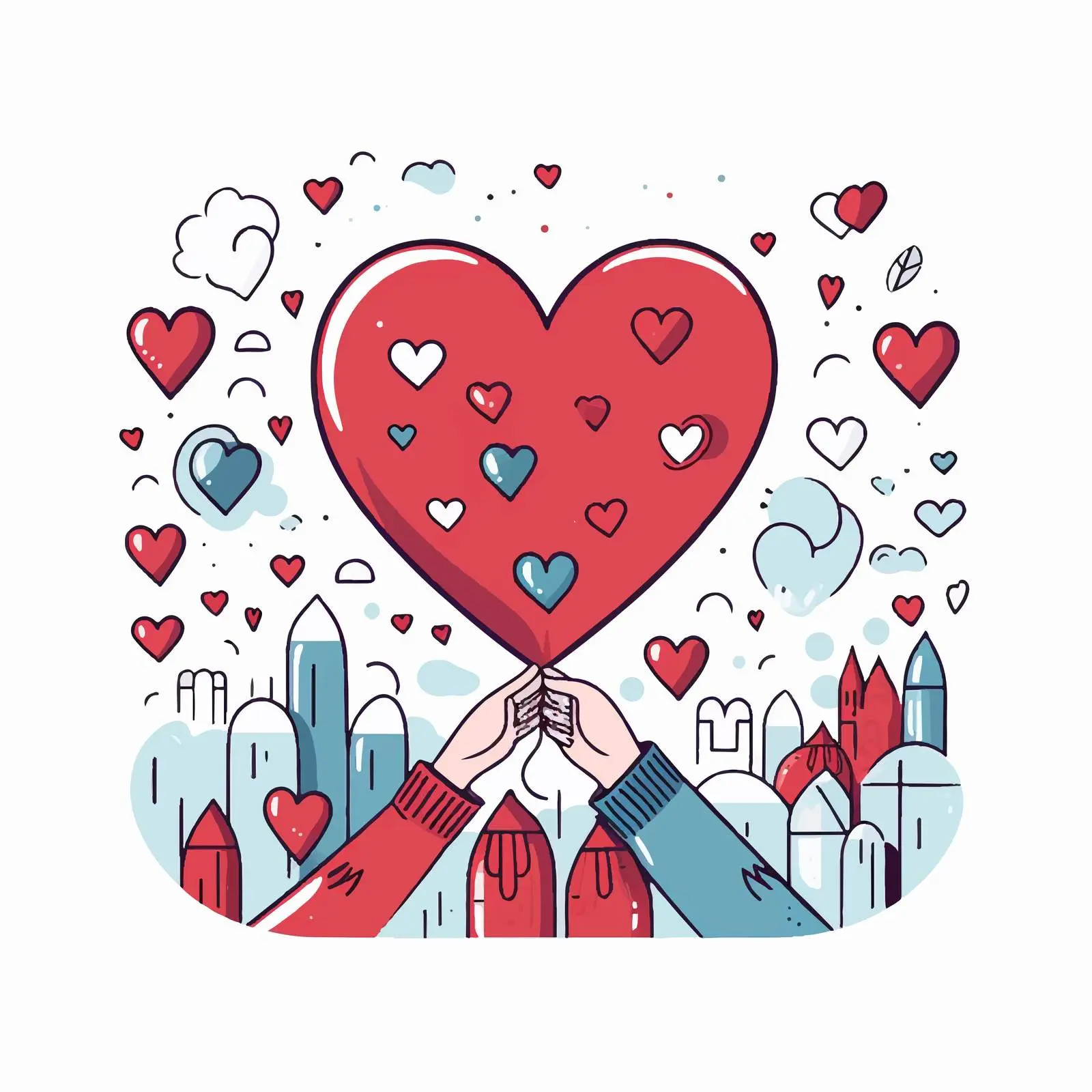 Stylish Holiday Card Design for Valentine's Day — free download from Dotvec