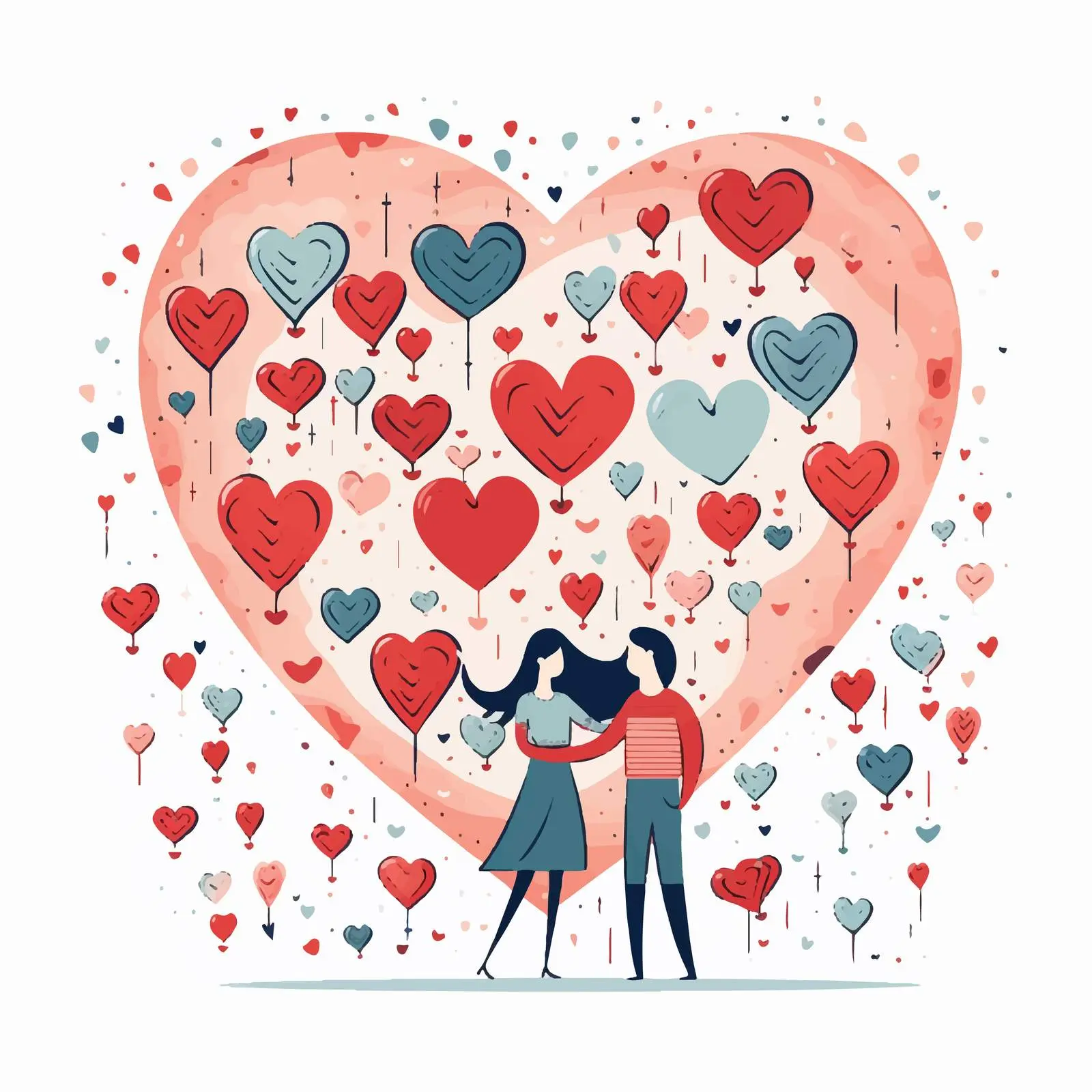 Stylish Holiday Card for Valentine's Day — free download from Dotvec