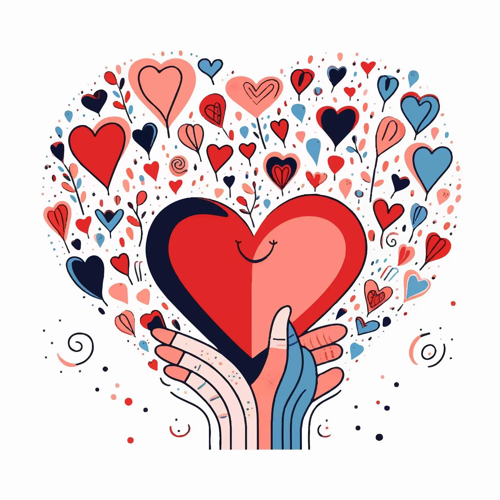 Stylish Holiday Card for Valentine's Day — free download from Dotvec