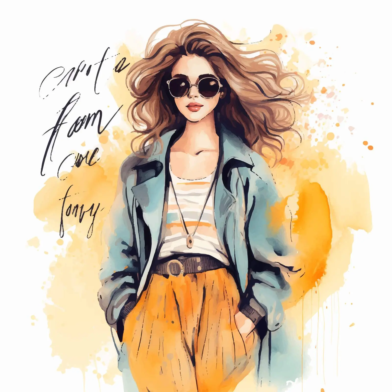 Handwritten Fashion Illustration with Stylish Design — free download from Dotvec